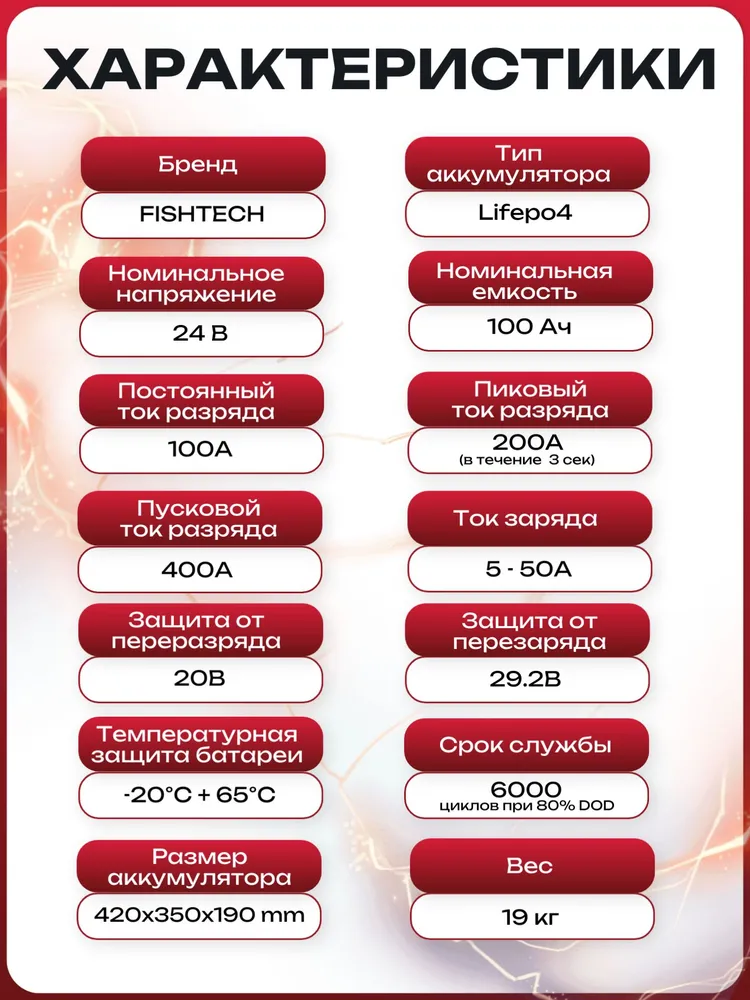 Аккумулятор 24V 100Ah Lifepo4, вариант, фото 3