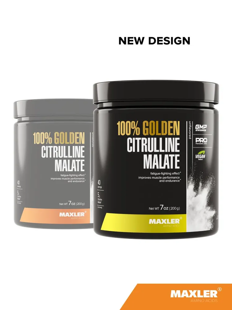 Аминокислота L-цитруллин Малат в порошке Maxler 100% Golden Citrulline Malate 200г (1 банка), 200 г, фото 2