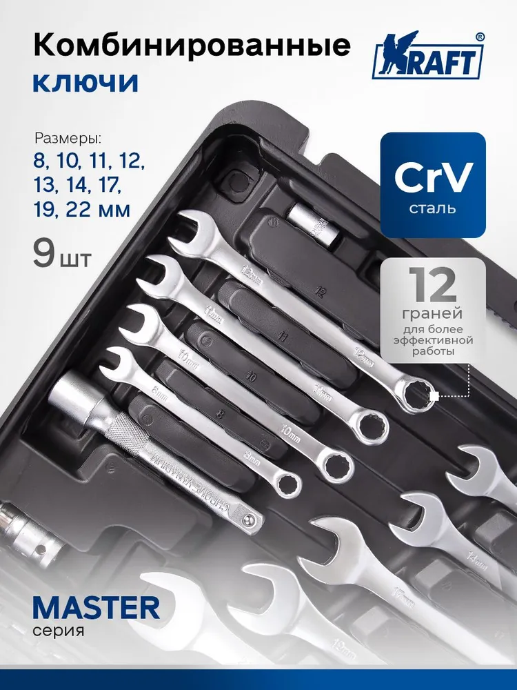Набор инструментов для автомобиля 1/2"DR и 1/4"DR 82 предмета, Master KT 701250, вариант, фото 6