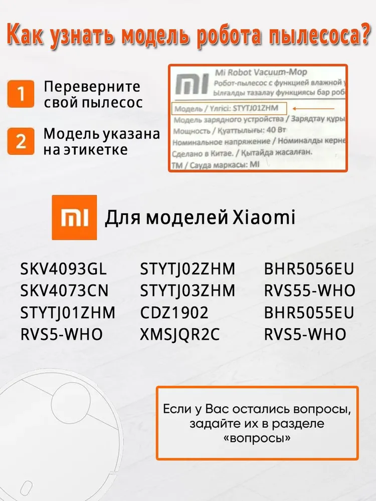 Фильтры для робота - пылесоса комплект 6 шт Mijia 1C, Mi Robot Vacuum-Mop SKV4093GL, SKV4073CN, Dreame F9- STYTJ01ZHM, BHR5055EU, 2C - STYTJ03ZHM, 1T -STYTJ02ZHM, 6 шт, фото 2