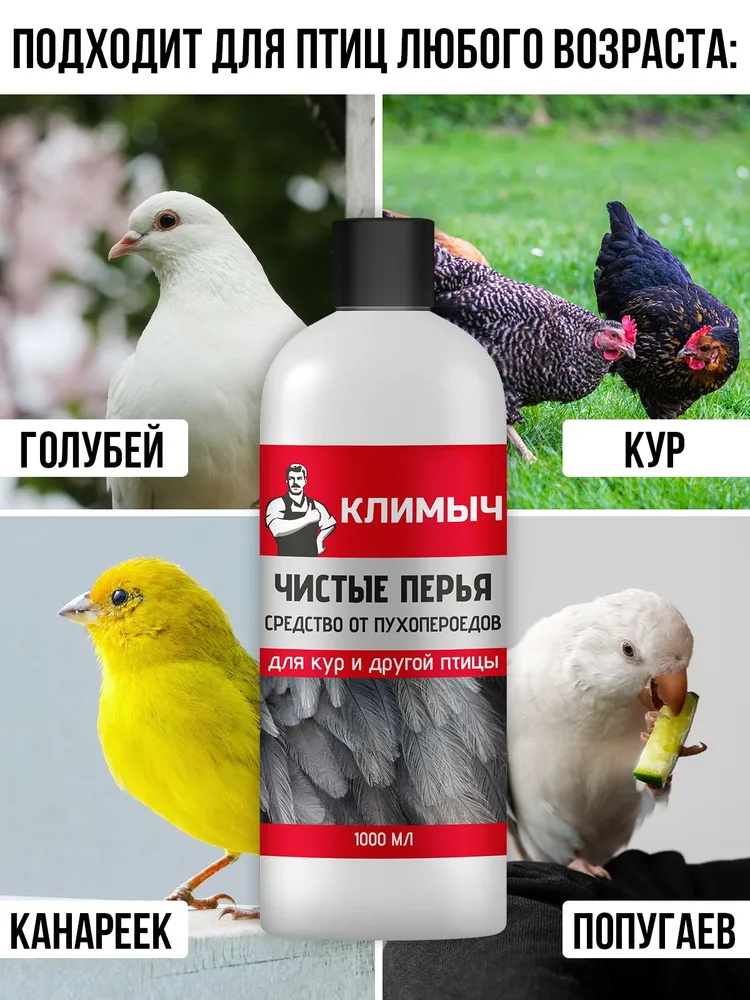Средство от блох, клещей и пухоедов для кур "Чистые перья", 1000 мл, 1 л, фото 5