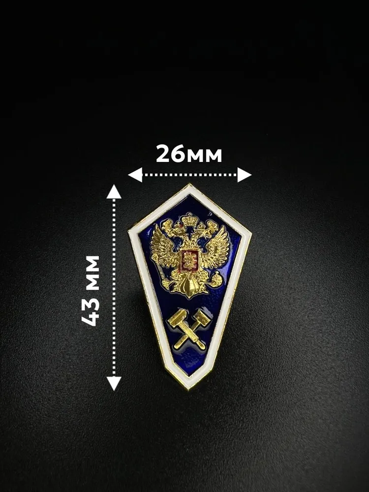 Значок ("Гробик") алюминиевый среднее техническое образование, вариант, фото 2