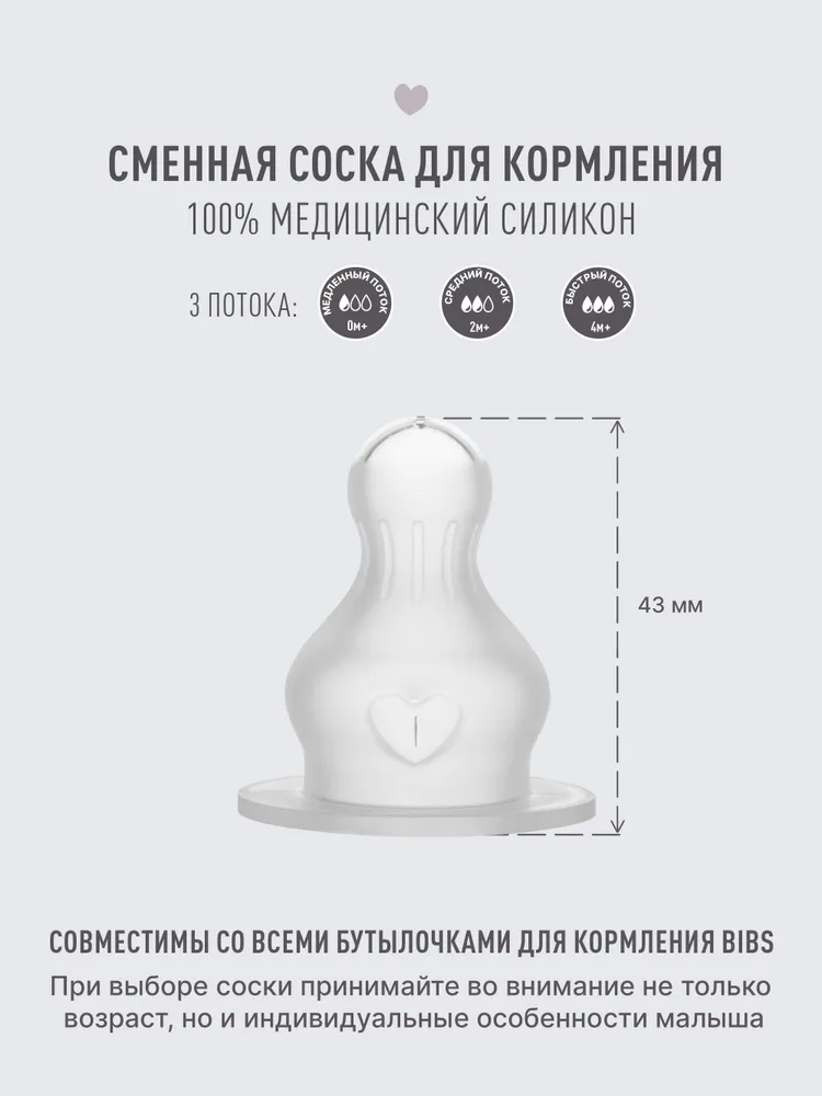 Набор антиколиковых бутылочек для кормления с силиконовой соской BIBS Blush, 150 мл, в наборе 2 шт, медленный поток, 150 мл, 2 шт, фото 5