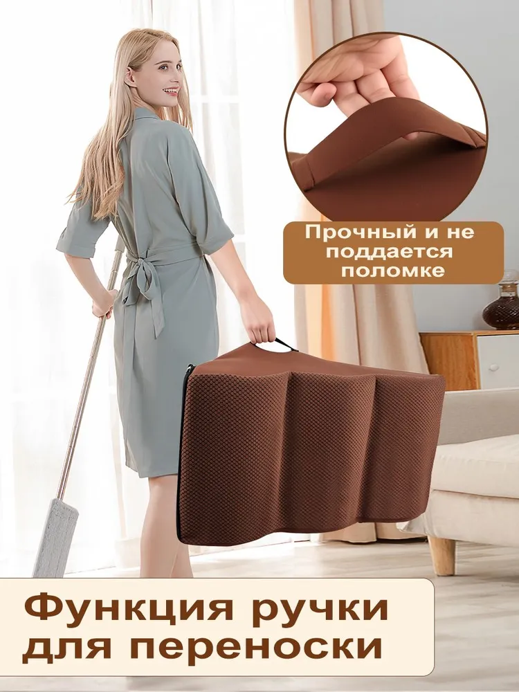лестница для собак прикроватная, лесенка для маленьких, 3 ступеньки, кошек, средних пород, антискользящее дно, коричневый, 600x400x400 мм, 600x400x400 мм, фото 2