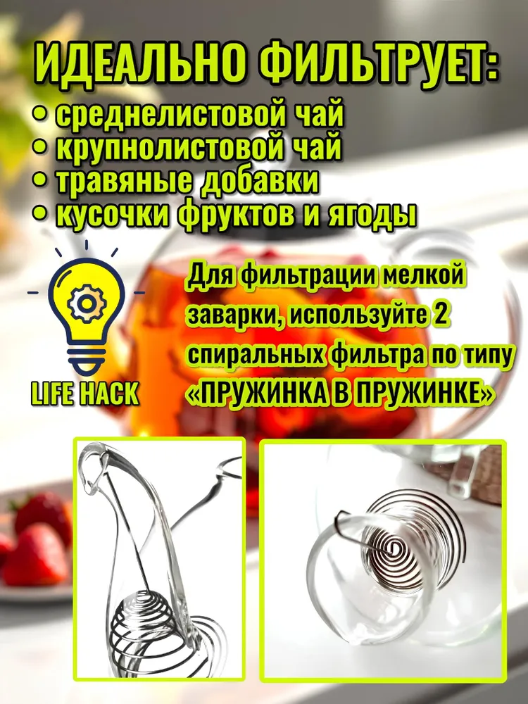 Ситечко для заваривания чая / спираль для чайника. Фильтр спиральный, пружинка в носик чайника 1 шт, 1 шт, фото 2