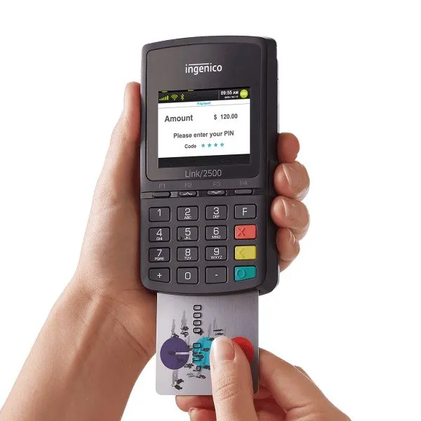 Переносной, мобильный POS-касса/терминал Ingenico Link 2500 (Original) WI-FI, Bluetooth для курьеров, такси, кафе и магазинов, вариант, фото 2
