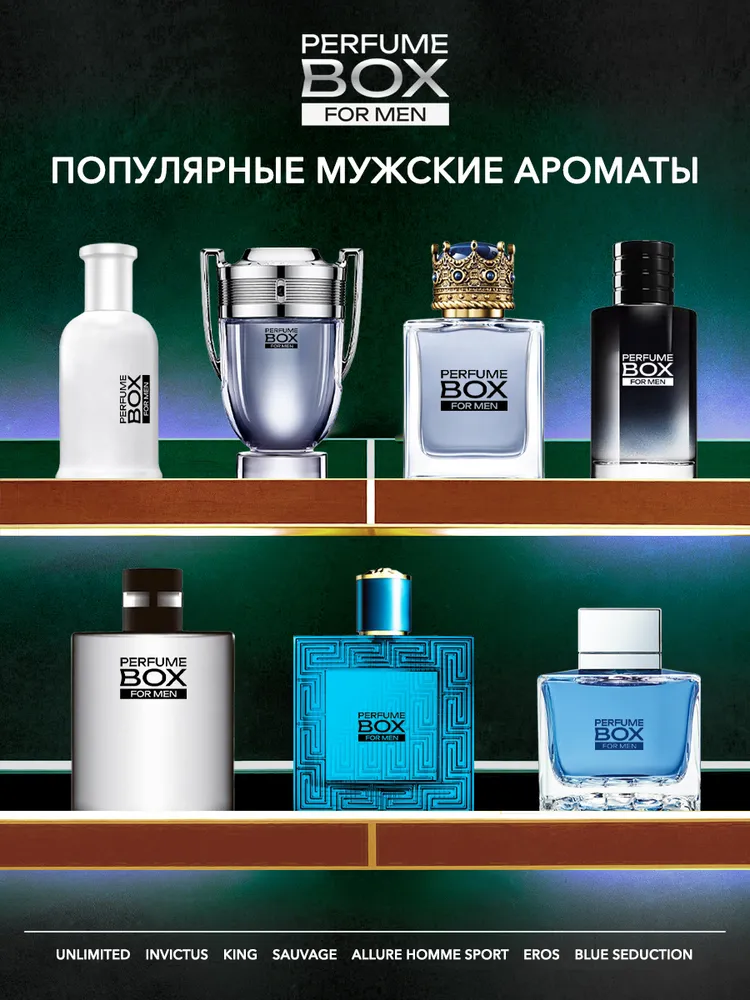 Духи мужские, стойкие My Perfume Box №2, набор пробников 7 шт, 7 шт, фото 2