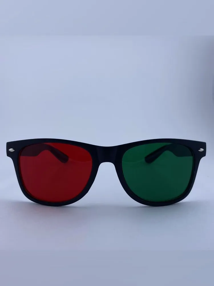 Очки 3D анаглифные с цветными фильтрами, красный-зеленый, зеленый, фото 6