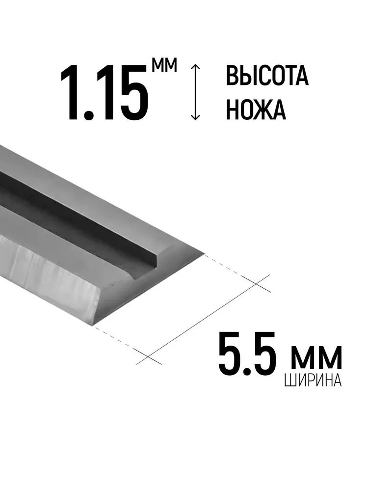 Ножи для рубанка 82 мм, набор 2 шт, двусторонние, HSS сталь HRC 62-63, FIT, 62-63, 2 шт, фото 3