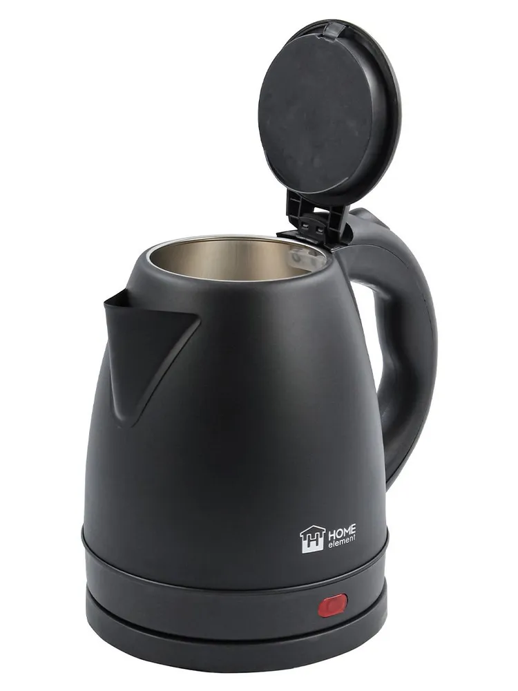 HOME ELEMENT Чайник электрический металлический 1,7 л, электрочайник, черный жемчуг, 1,7 л, фото 6