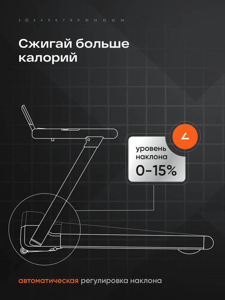 Беговая дорожка электрическая для дома складная T510F до 150 кг, 150 кг, фото 2