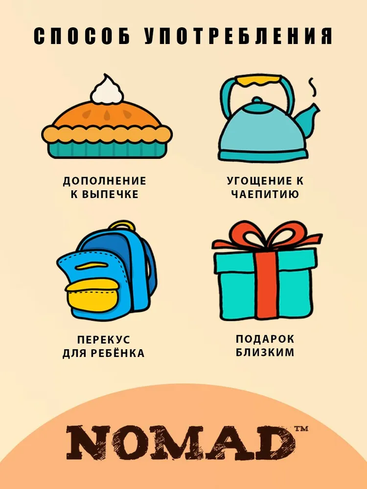 Натуральные цукаты NOMAD из Ревеня, вариант, фото 6