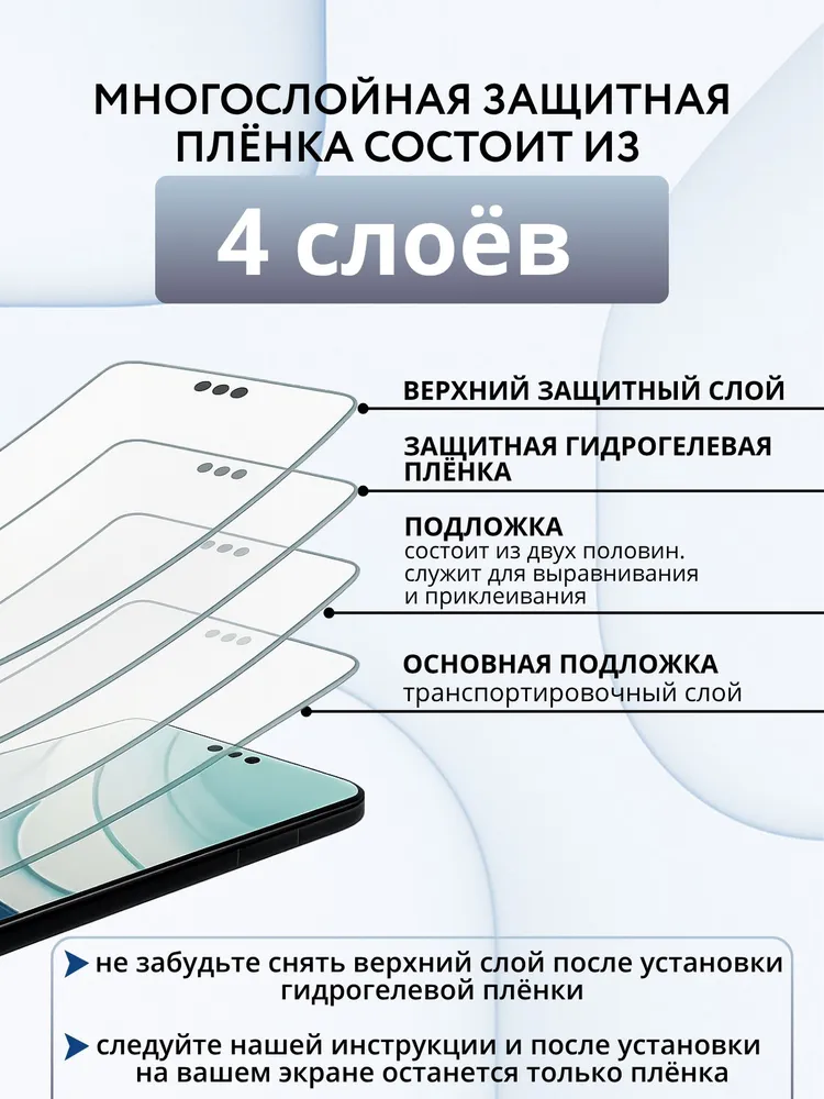Глянцевая комплект 4 шт. Гидрогелевая защитная пленка для экрана часов Garmin Forerunner 970 / защитная пленка на гармин форанер 970, 4 шт, фото 4