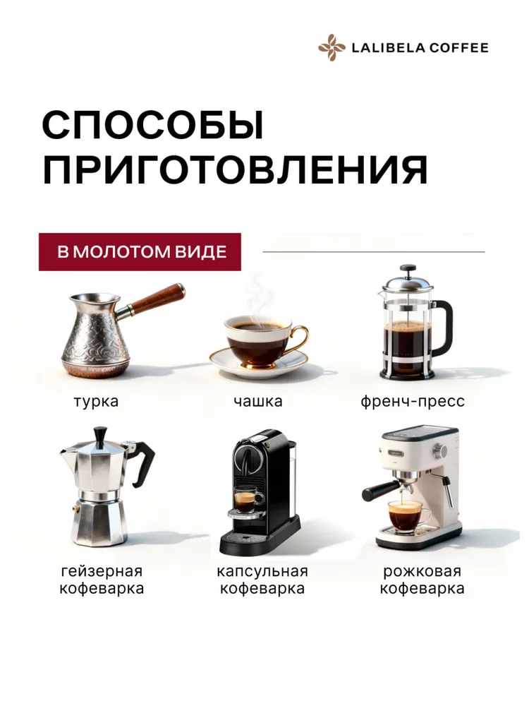 Кофе молотый LALIBELA COFFEE ARABICA по-восточному, 100г, 100 г, фото 5