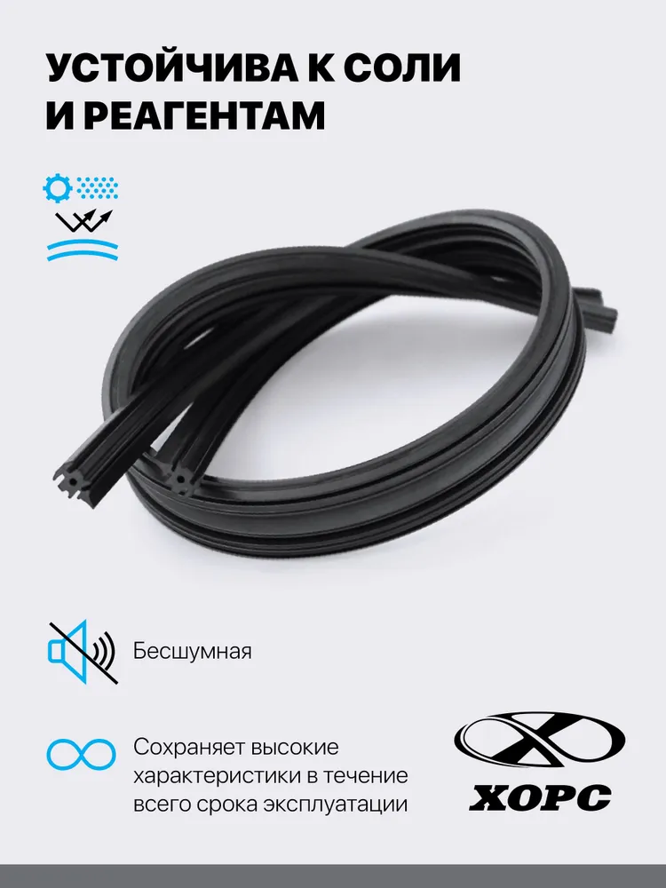 Лента стеклоочистителя для бескаркасных щеток 65 см, вариант, фото 4