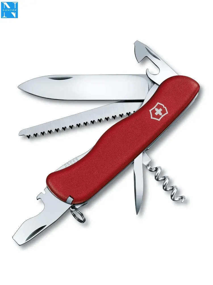 Нож перочинный VICTORINOX Forester 0.8363, 111 мм, 12 функций, красный, красный