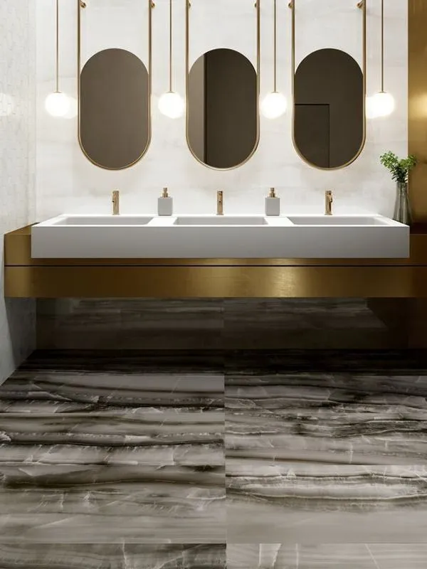 Керамогранит SANT AGOSTINO Akoya Ocean Kry, глянцевая, 60x120 см, черный, оникс, цена за 1 кор.., 60x120 см, фото 5