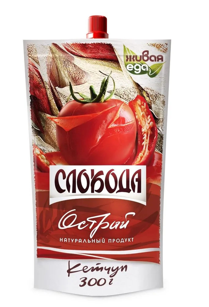 Кетчуп Слобода Острый, 300 г, 300 г