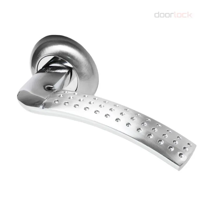 Doorlock Ручка для входной металлической двери Loft A19R CP/SN, А 60-85 мм, шток 130 мм, вариант