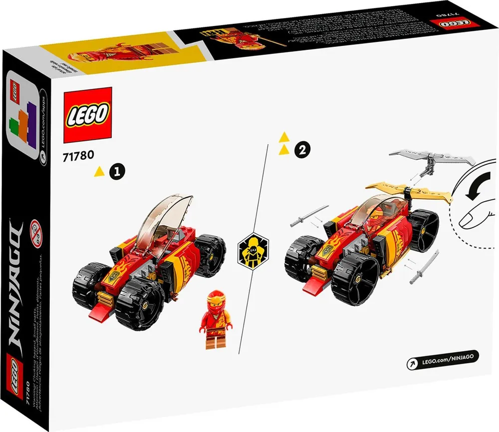 Конструктор LEGO Ninjago Гоночный автомобиль ЭВО ниндзя Кая, 94 деталей, возраст от 7+, 71780, вариант, фото 2