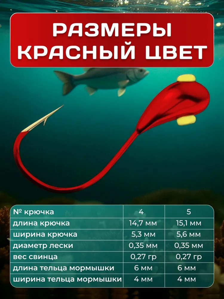 Мормышка для летней и зимней рыбалки, набор капелька 10 шт, 10 шт, фото 3