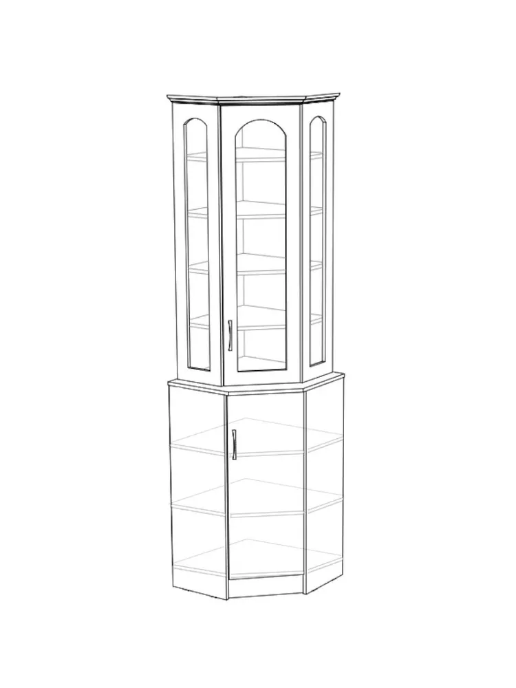 ChairCharm Буфет угловой Лиза-2 (Белый глянец, Белый), белый, фото 5