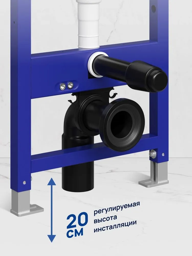 Комплект 6 в 1: Инсталляция STWORKI Хельсинки S33500WH / Унитаз подвесной STWORKI Кронборг S28401WH безободковый, Сиденье с микролифтом, Шумоизоляция, крепления, Кнопка глянцевая белая, белый, фото 4