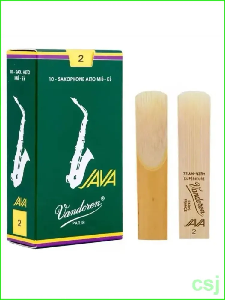 Трости для альт-саксофана JAVA 2.0 (10 шт) зеленая коробка, для джаза, мягкие, 10 шт