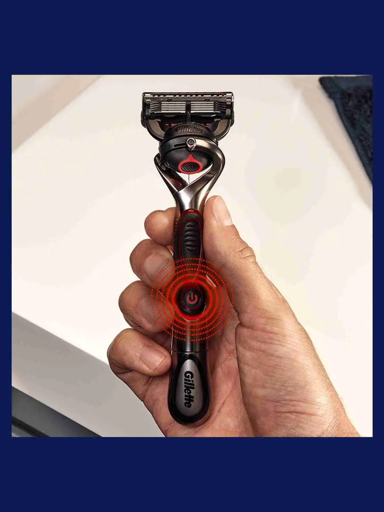 Сменные кассеты для бритья Gillette Fusion ProGlide Power мужские с 5 лезвиями для бритвы, c триммером, 6 шт, 6 шт, фото 6