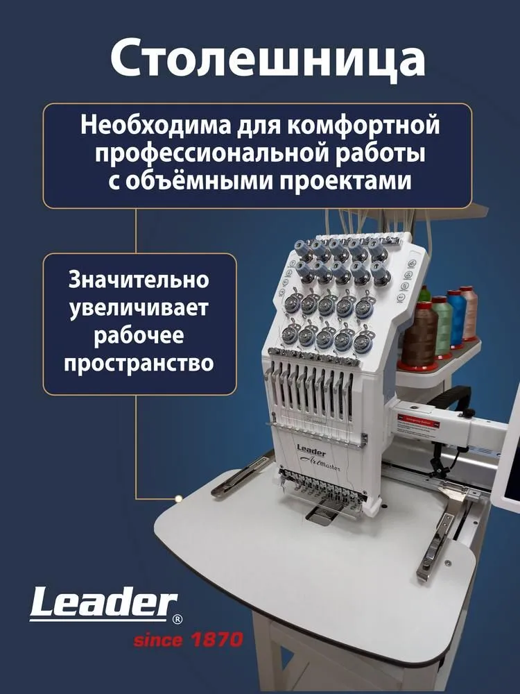 Leader PRO-KIT LE10 набор из стола-подставки, столешницы и 5-ти тубулярных пялец для автоматической промышленной вышивальной машины Leader ArtMaster LE10, вариант, фото 3