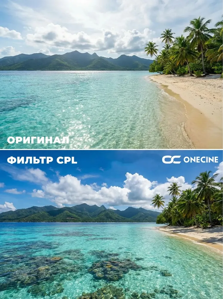 Светофильтр 2в1 OneCine Basic CPL, ND2-32 для объектива 58 мм (фильтр поляризационный, нейтрально серый 58mm), серый, фото 6
