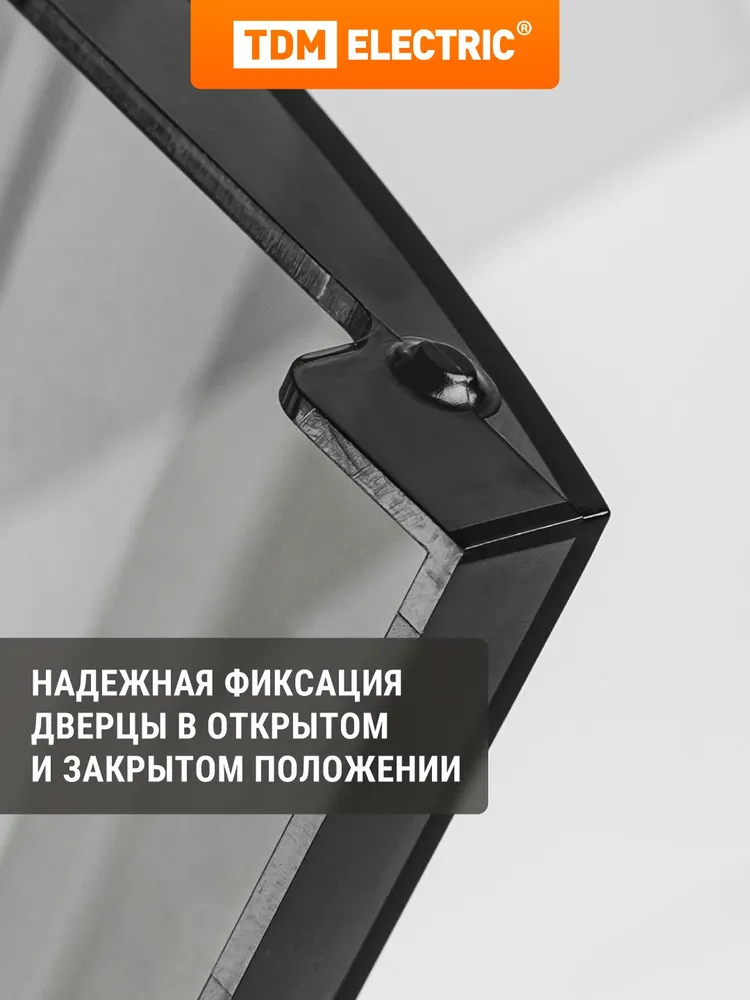 Щиток электрический, навесной, пластиковый, белый на 15 модулей ЩРН-П, дымчатая дверца, без шин, IP41 TDM Electric, белый, фото 5