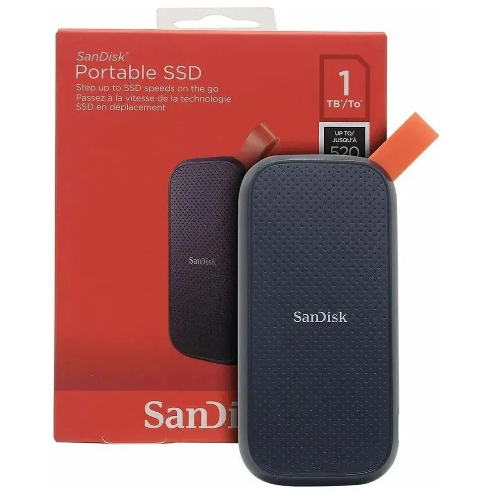 SanDisk 1 ТБ Внешний SSD-диск Portable G26, (SDSSDE30-1T00-G26), USB 3.2, чтение - 800 Мб/с, запись - 800 Мб/с, Пластик, черный, 1 ТБ, фото 4