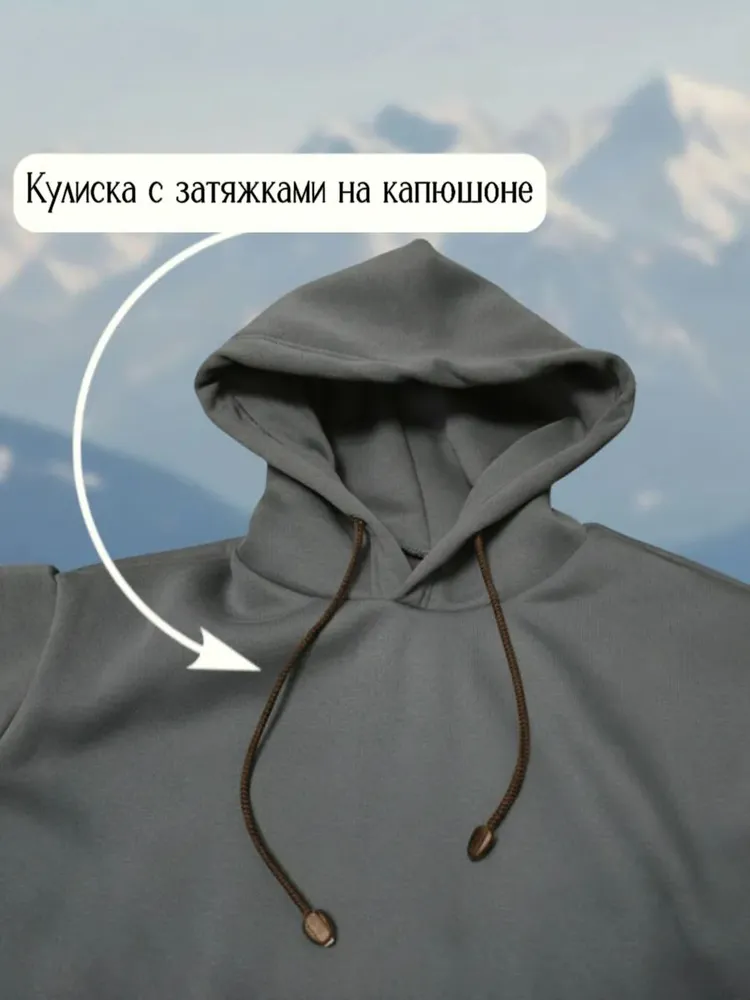 Худи адаптивное с молниями по бокам, утеплённое, для протеза, вариант, фото 6