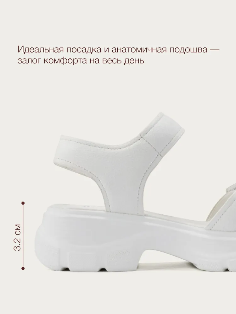 Сандалии T.TACCARDI женские летние на платформе белые, белый, фото 5