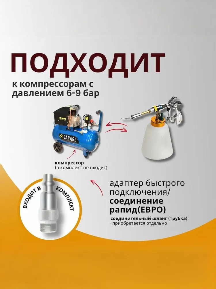 Торнадор для химчистки салона автомобиля с подшипником, с регулировкой подачи воздуха, вариант, фото 3