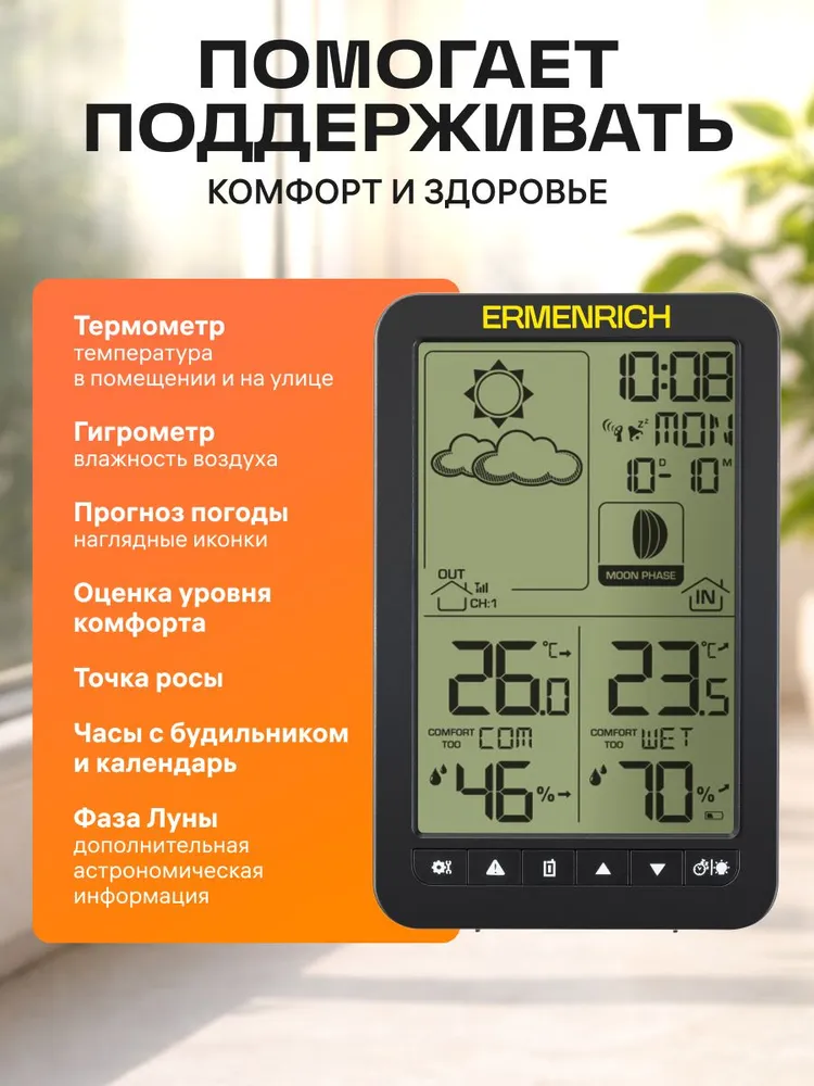 Метеостанция Ermenrich Report WR20, вариант, фото 2