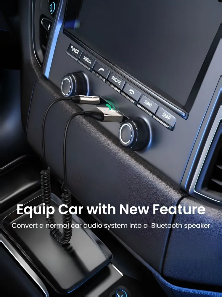 Автомобильный Bluetooth 5.3 адаптер UGreen USB-AUX / Блютуз адаптер для авто, вариант, фото 3