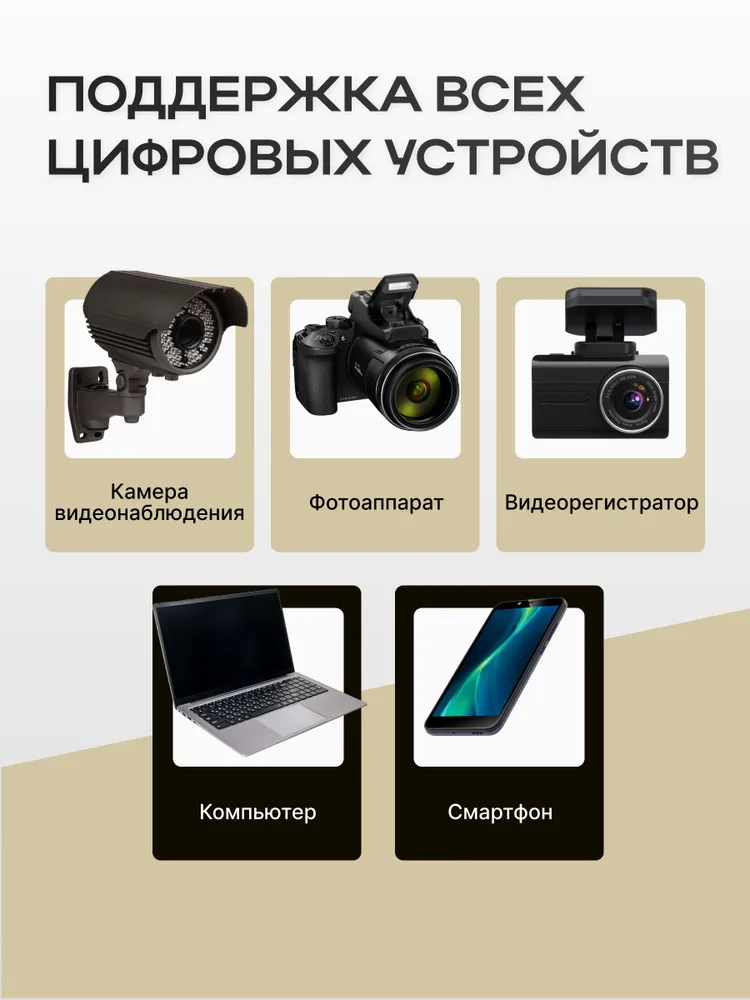 Zuzy 100 ГБ Карта памяти microSD, запись - 85 Мбайт/сек, чтение - 35 Мбайт/сек, Карты памяти 1 шт, 100 ГБ, 1 шт, фото 3