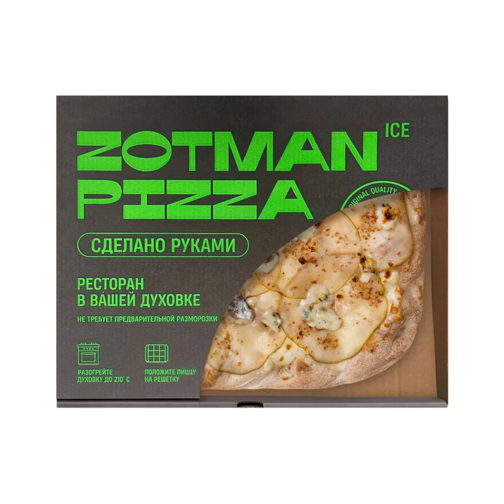 Пицца Груша и горгонзола 415 г, Zotman Pizza, замороженная, 415 г