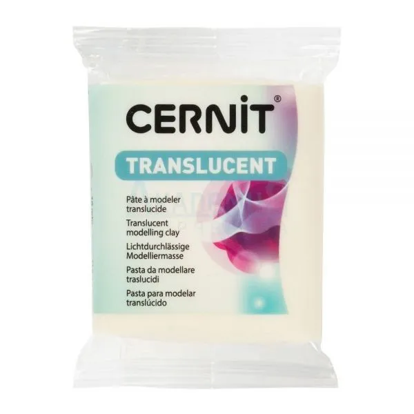 Полимерная глина Cernit Translucent 024 цвет светящийся в темноте 56 гр., 24 цв., 56 г