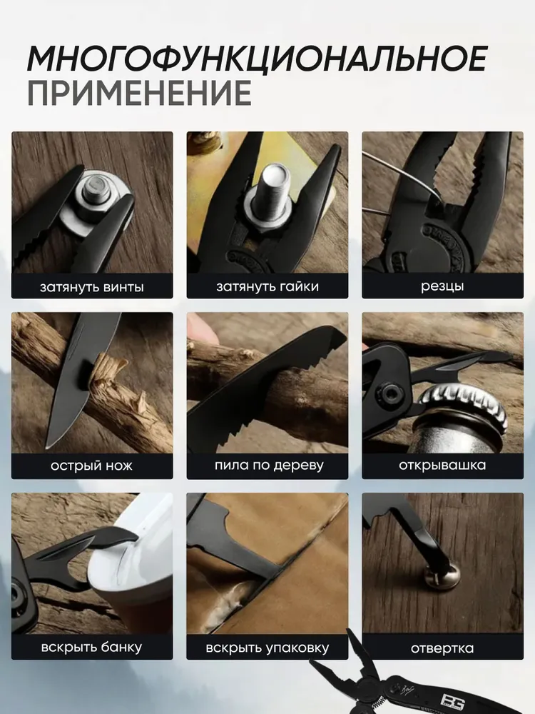 Мультитул тактический, армейский, вариант, фото 3