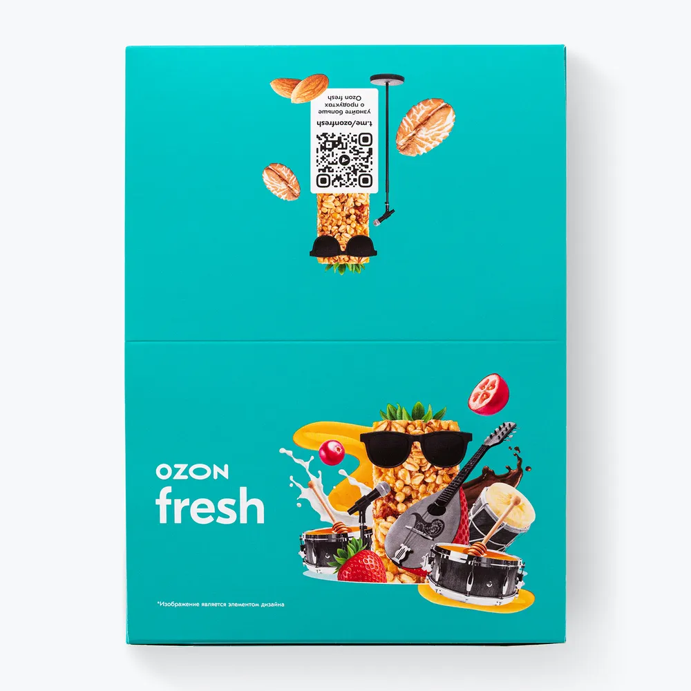 Батончик мюсли яблоко и злаки 30 г х 25 шт, Ozon fresh, 30 г, 25 шт, фото 3