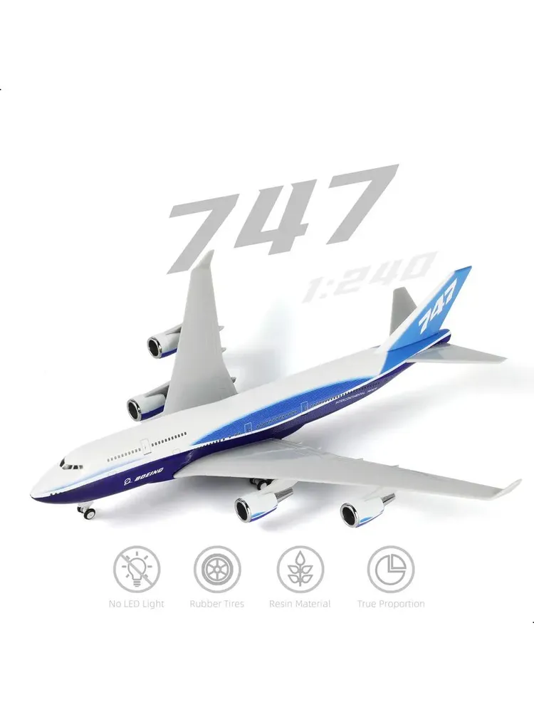 Модель самолета Боинг 747 1:240 30см Смола Подарок, вариант, фото 3