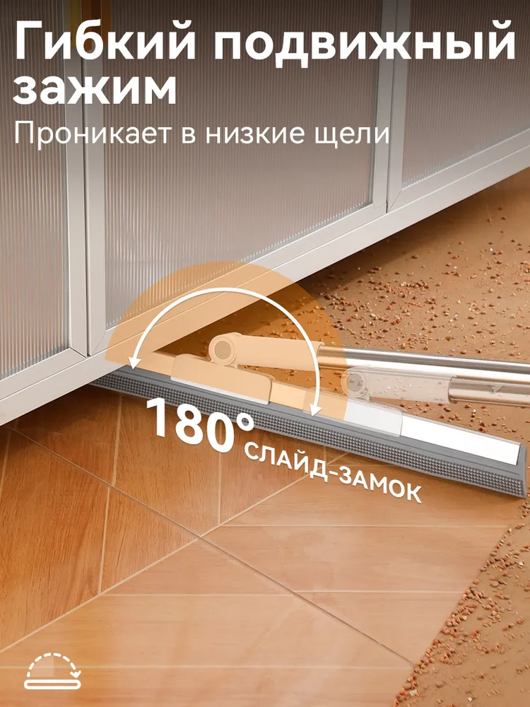 Водосгон для пола и окон с ручкой 40 см, сгон для воды для пола, вариант, фото 4