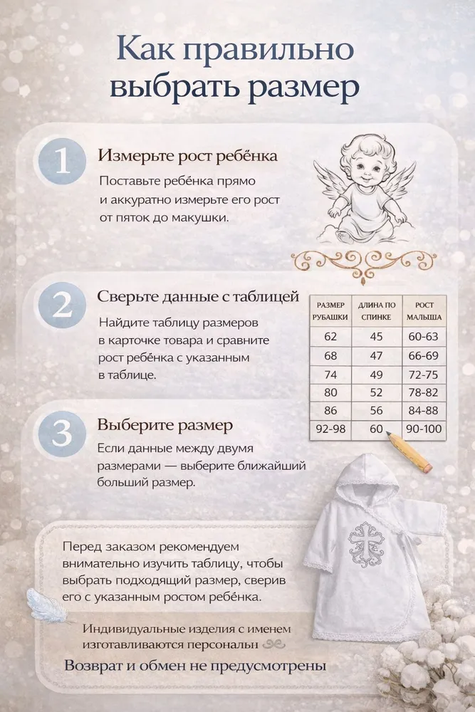 Одежда для крещения, вариант, фото 3