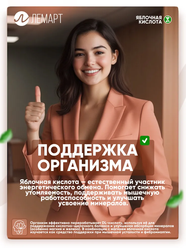 Яблочная кислота пищевая порошок 1 кг, 1 кг, фото 3