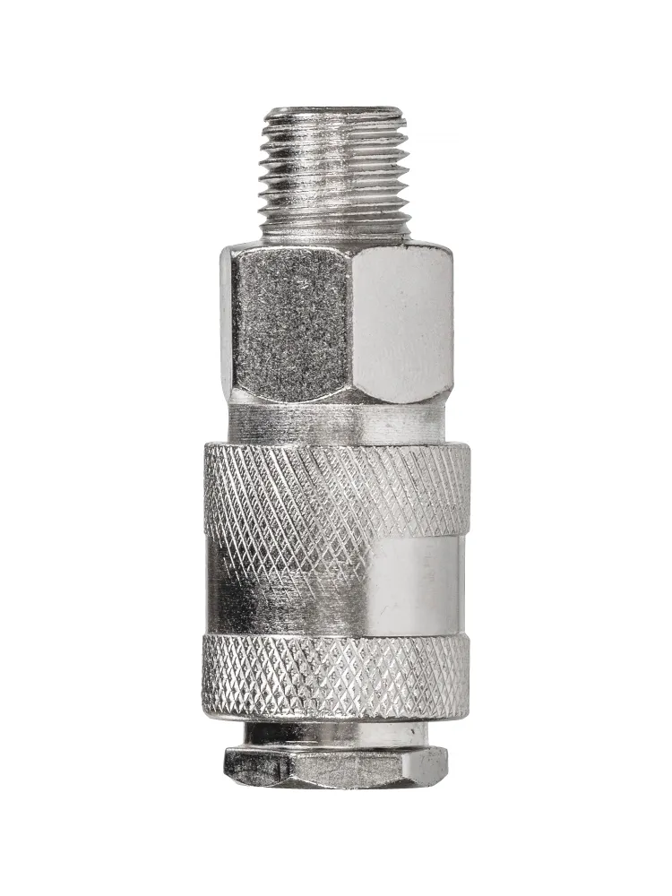 Комплект быстросъемный с наружной резьбой 1/4"M + Штуцер 1/4М, 4М, фото 2