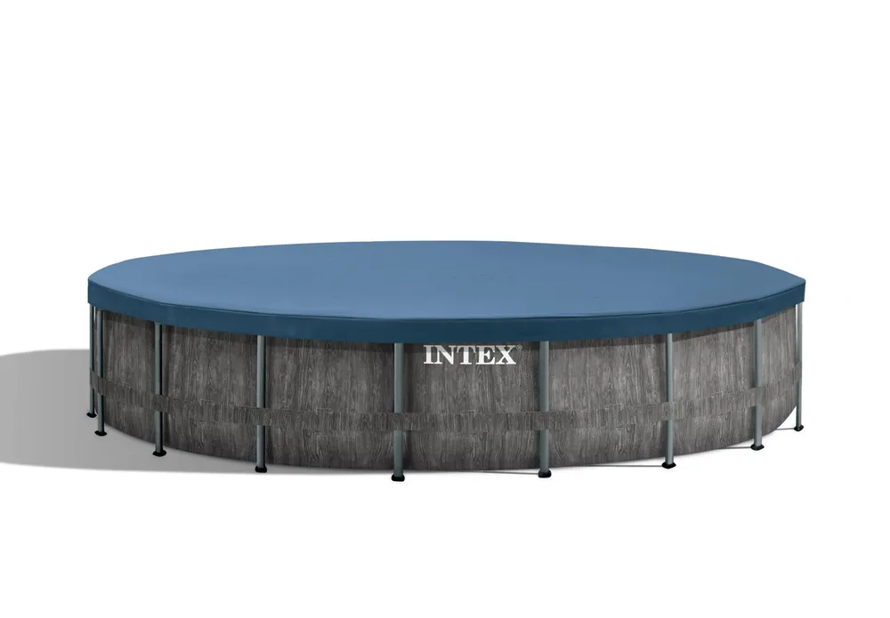 Каркасный бассейн Intex Prism Frame 549х122см "Greywood" 24311л, фил.-насос 5678л ч, лестница, тент, подстилка, 549x122 см, 24311 л, фото 2