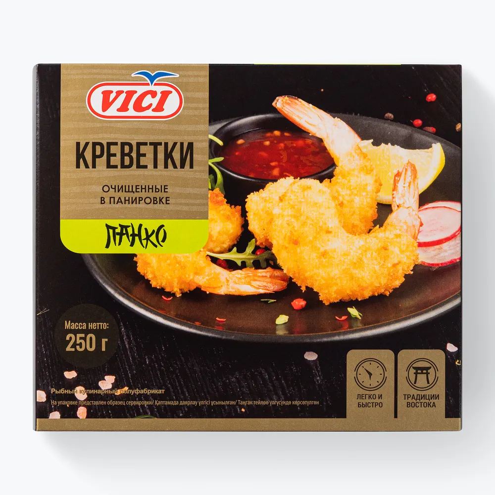 Креветки очищенные в панировке 250 г, Панко VICI, замороженные, 250 г